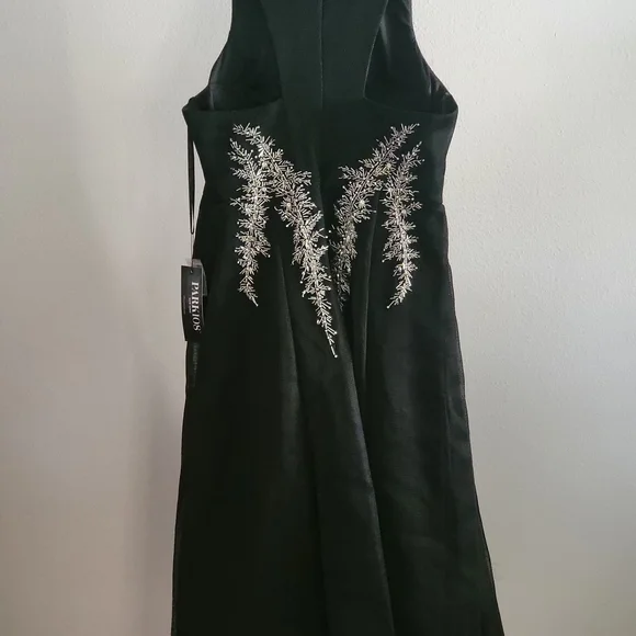 Elegant Black and Silver Embellished Dress